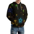 thumbnail image 5 of Colorful Neon Star Pattern 3d Sweatshirts Hoodie Fashion Casual Personality Men's Women Street Hoodie Pullovers Long Sleeve Comfortable Top, 5 of 6