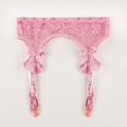 thumbnail image 4 of Conjunto de medias y ligas ultrafinas con encaje y tentación de mariposa con perspectiva sexy para mujer sin pantalones tipo camiseta, 4 of 5