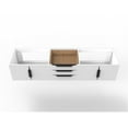 thumbnail image 2 of Alpine 72" Wood Floating Vanity Base in White with Black Handles, 2 of 5