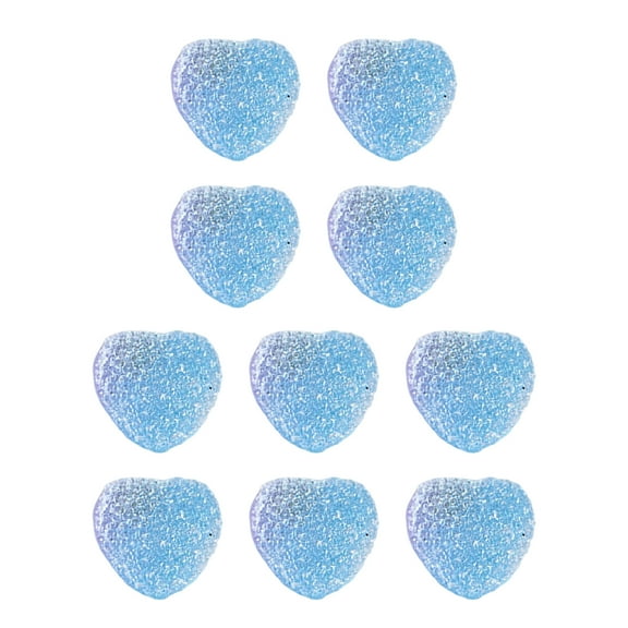 UDIYO 10Pcs Heart Nail Decoration Exquisite DIY Soft Clay Nail Art Jewelry Fondant Stars for Women