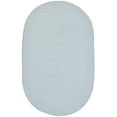 thumbnail image 2 of SAFAVIEH Braided Creighton Solid Cotton Reversible Area Rug, Light Blue, 5' x 8' Oval, 2 of 10