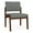 Gray, variant on Lenox Wood Reception Waiting Armless Guest Chair / Walnut Wood / Light Gray