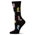 thumbnail image 4 of MeMoi Women's Sassy Boots Rayon From Bamboo Crew Socks - Womens - Female, 9-11, Black, 4 of 6