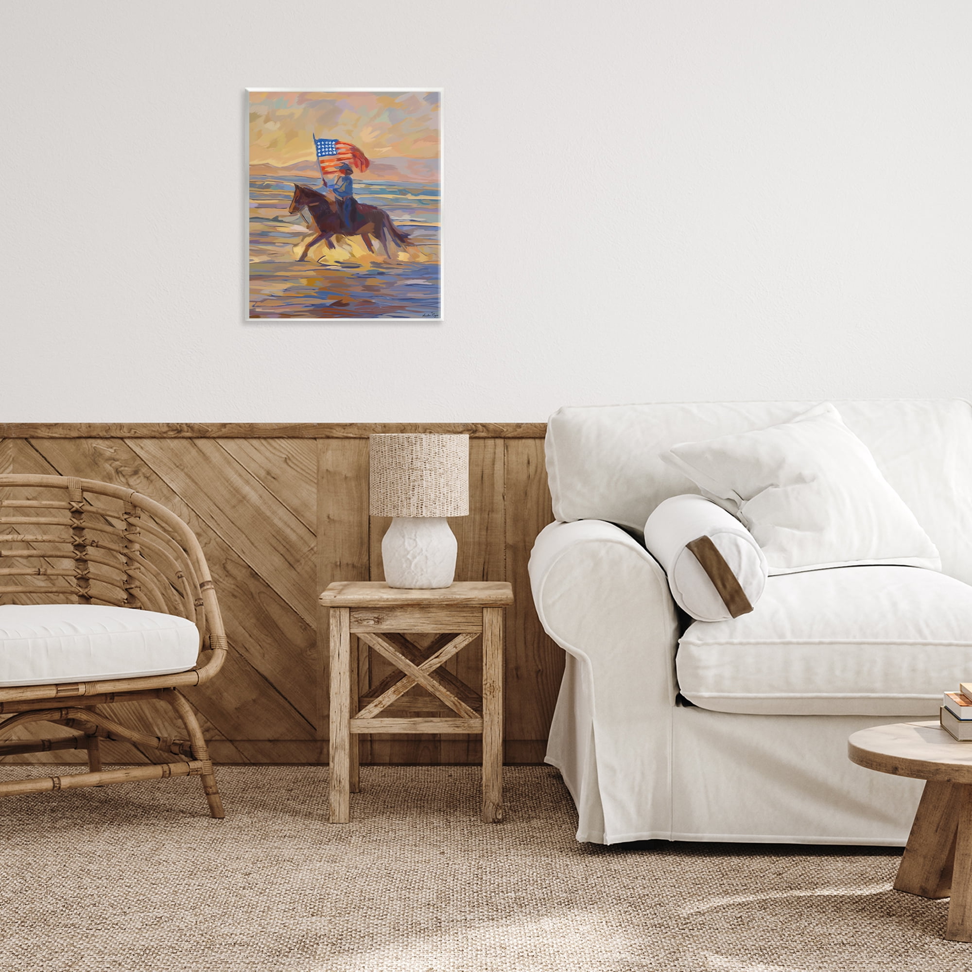 Stupell Industries American Cowgirl Abstraction Wall Plaque Art, design by Amelia Noyes