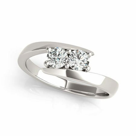 I Love UsÖ Two-Stone Ring 1 ct tw Diamonds 14K White Gold 