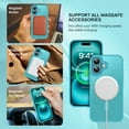 thumbnail image 5 of BENTOBEN Case for iPhone 16 [Compatible with Mag-Safe], 6.1" Metal Lens Frame Button Frame Hard Tpu Matte Magnetic Anti-Fingerprint Shockproof Protective Cover for iPhone 16, Lake Blue, 5 of 10