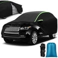 thumbnail image 1 of Cubierta para Auto SUV y Sedan,520x200x180CM Funda para Carro Impermeable,Funda para Carro con Tira Reflectante,Anti-UV para Exteriores,Incluye Cuerda Antiviento y Bolsa de Almacenamiento,Negro, 1 of 7