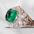 thumbnail image 4 of Joernso Retro Women Ring Inlaid Green Square Rhinestone Finger Ring for Anniversary, 4 of 7