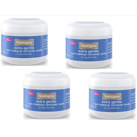 Neutrogena Extra Gentle Eye Makeup Remover Pads 30 ea (Pack of 4)