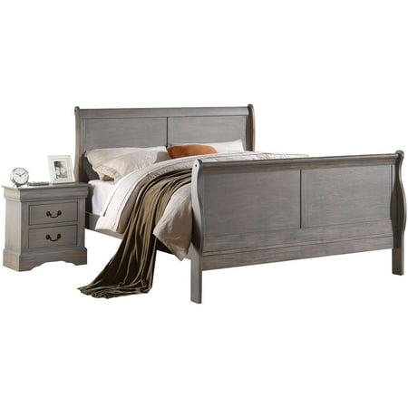 Acme Louis Philippe III Queen Bed  Antique Grey  Box 2 of 2