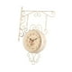 thumbnail image 5 of Reloj de pared de doble cara para colgar en la pared, diseño retro silencioso. blanco, 5 of 9