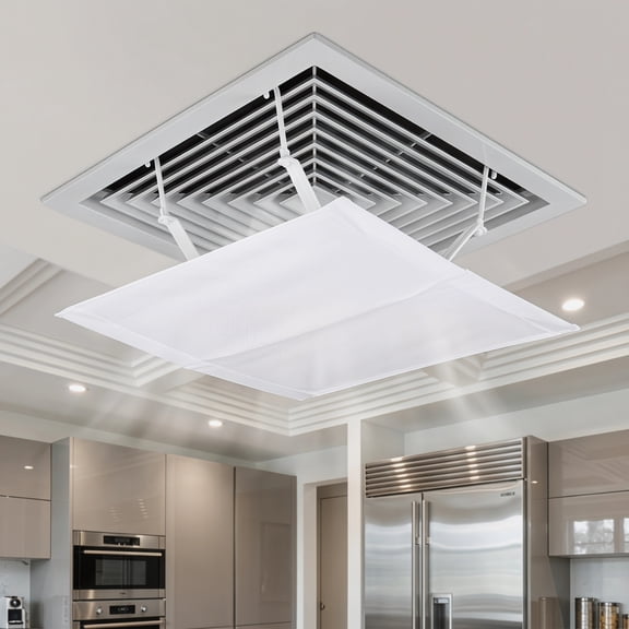 LITINKIMI Central Air Conditioner Baffle Deflector White Plastic Cloth Iron Improve Efficiency Sleek Design