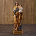 thumbnail image 3 of Estatuas de resina de Niño Jesús de 8 pulgadas Base de licencia Renacimiento Sagrada Familia Religiosa Estatuillas de oración Estante Yotijar Estatuilla de José, 3 of 10