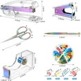 thumbnail image 2 of Office Supplies Set Desk Accessory Kit, Acrylic Stapler Set Staple Remover, Tape Dispenser, Binder Clips, Paper Clips, Ballpoint Pen and Scissor with 1000 Pieces 26/6 Staples (Rainbow Color), 2 of 7