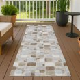 thumbnail image 3 of Addison Rugs Chantille Indoor/Outdoor Transitional Geometric Linen Machine Washable Runner Rug, 2'3" x 7'6", 3 of 8