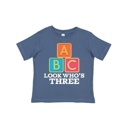 

Inktastic 3rd Birthday 3 Year Old Alphabet Gift Toddler Boy or Toddler Girl T-Shirt