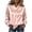 Pink, variant on CHGBMOK Women's Plus Size Satin Blouse Long Sleeve Bow Tie Neck Work Shirts Loose Fit Casual Tops