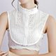 thumbnail image 2 of Mujeres moda encaje falso cuello desmontable cuello blusa media camisas Co Afortunado Sencillez, 2 of 3