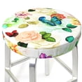 thumbnail image 3 of Kll Floral Vintage Round Bar Chair Cushion Cover 13 Inch,Bar Stool Protector With Elastic, Soft Washable, 3 of 7