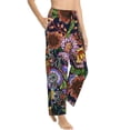 thumbnail image 2 of Xecao Vintage Floral Women's Straight Lounge Pajama Pants: The Epitome of Relaxed Sleepwear, 2 of 9