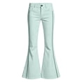 thumbnail image 3 of Uniform Pants for Girls Flare Slim Fit Dressy Pants Elastic High Waist Pull on Fashion Casual Pants for Girls Back To School Outfits for Girls 10-12, 3 of 5