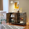 thumbnail image 2 of Costway 2-Door Industrial Kitchen Storage Cabinet Buffet Sideboard Open Shelves, 2 of 10
