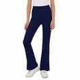 thumbnail image 4 of YTCAMLO Cotton Girl's Bootcut Sweatpants Casual Y2K Lounge Pants Elastic Waist Bell Bottoms with Pockets Flare Leggings Activewear, Navy 9-10 Years, 4 of 9