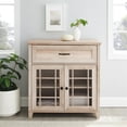 thumbnail image 3 of Armoire d'Accent en Verre Double Porte en Chêne Blanc, 3 of 6