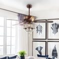 thumbnail image 6 of JONATHAN Y Becky 52" 3-Light Crystal LED Chandelier Fan With Remote, Oil Rubbed Bronze, 6 of 9