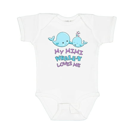 

Inktastic My Mimi Whale-y Loves Me Gift Baby Boy or Baby Girl Bodysuit