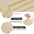 thumbnail image 6 of Unique Bargains 4Pcs Velvet Dinning Chair Seat Cover Elastic Stretchable Slipcovers Cream White, 6 of 8