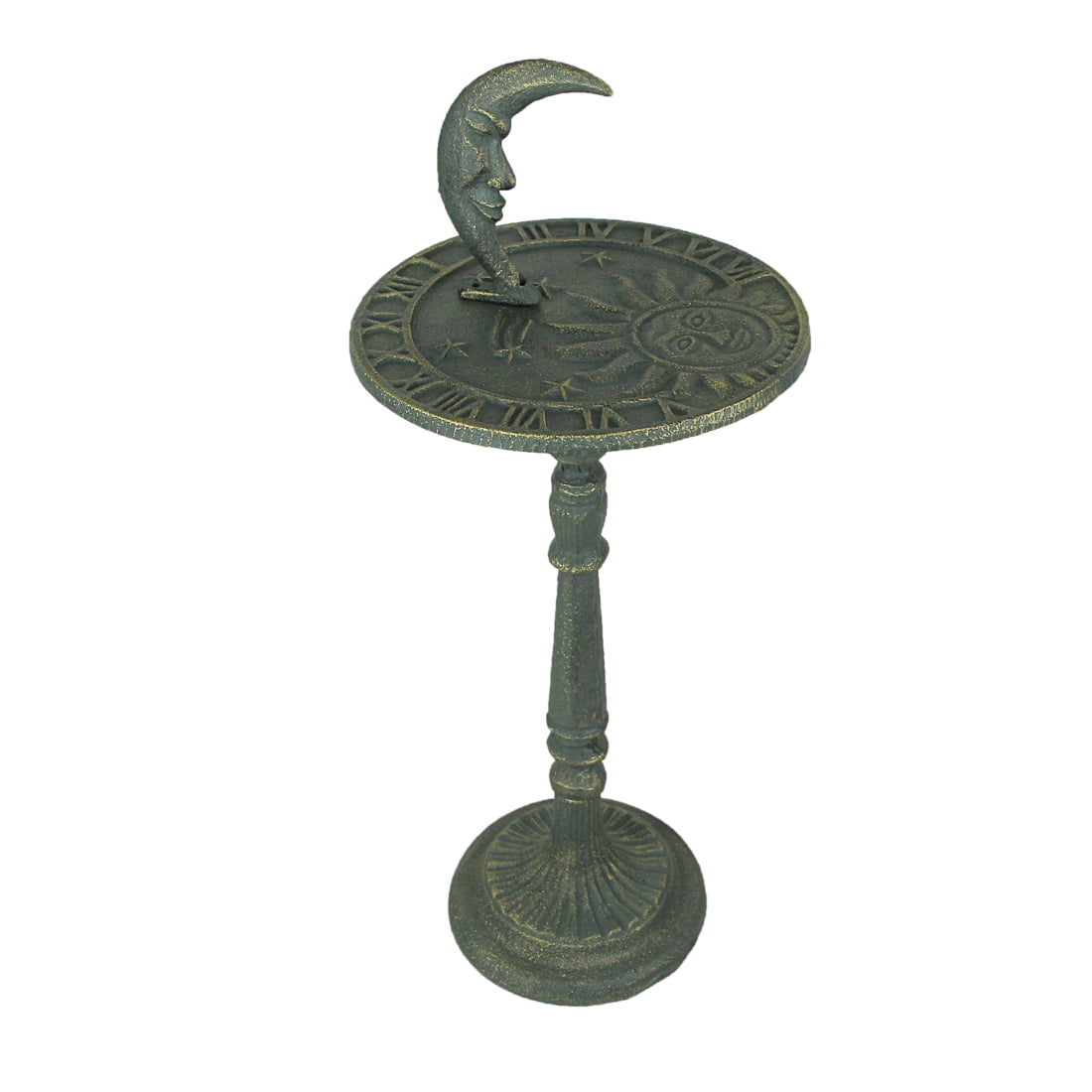 garden ornaments and accessories Cast Iron Free Standing Sunny Hours Sundial Rustic