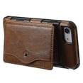thumbnail image 3 of Funda trasera a prueba de golpes de poliuretano termoplástico (PU) con textura Crazy Horse, ranuras para tarjetas, soporte, billetera y correa cruzada para iPhone 6 Plus, 6S Plus, 7 Plus y 8 Plus., 3 of 5