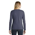 thumbnail image 2 of District DT6201 Women’s Very Important Tee Long Sleeve V-Neck Shirt - Pack of 3 - Heathered Navy, 2 of 3