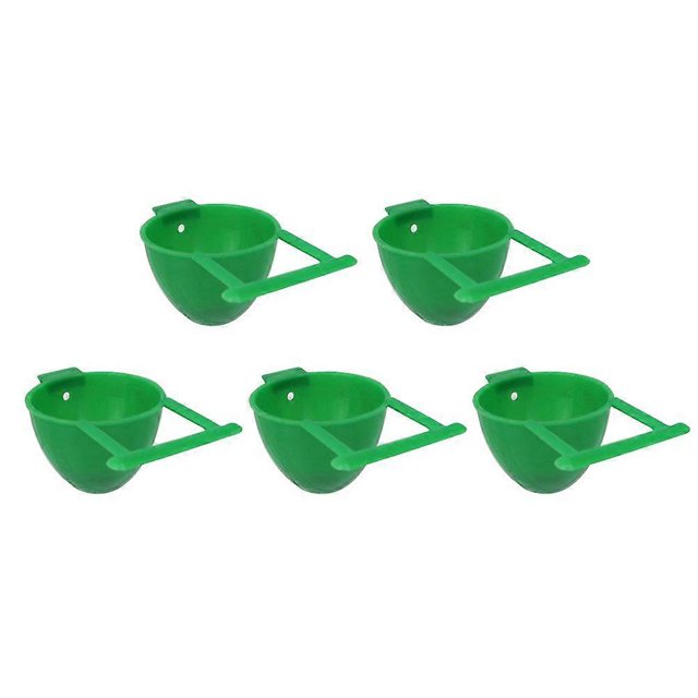10pcs Parrot Feeder Plastic Round Bowl Parrot Cage Accessory Parrot Feeding Bowl Creative Hanging Water Cup