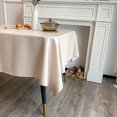 thumbnail image 1 of Apricot Square Stain Resistant Tablecloth 60 * 120cm, Leather Tablecloth Waterproof, Oil Resistant, And Washable, 1 of 5
