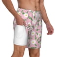 thumbnail image 3 of Picia Daisies Flowers pattern Mens Swim Trunks with Compression Liner Stretch Beach Shorts Quick Dry with Zipper Pockets No-Chafing Board Shorts-3X-Large, 3 of 9