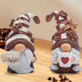 thumbnail image 4 of Figuras de gnomos de café, decoración de enano elfo sueco para Bar, hogar, regalos para vacaciones o cumpleaños, 2 uds., 4 of 5