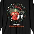 thumbnail image 2 of National Lampoon's Christmas Vacation This Holiday Is Lit Women's Black Crew Neck Long Sleeve Tee-XS, 2 of 7