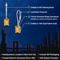 thumbnail image 2 of Gem Stone King 925 Silver and 10K Yellow Gold Yellow Citrine Dangle Earrings for Women | 1.74 Cttw | Gemstone November Birthstone | Emerald Cut 7X5MM, 2 of 6
