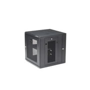 4-Post 12U Wall Mount Network Cabinet with 1U Shelf, 19 Hinged Wall-Mounted Server Rack for Data / AV / Electronics / Computer Equipment, Flexible Vented Rack Enclosure