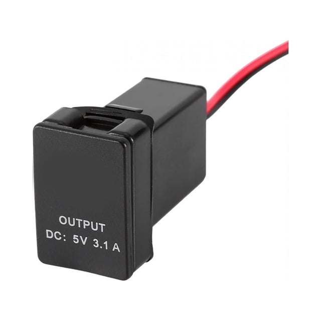 Cargador USB dual, adaptador de corriente USB de 12 V-24 V CC a 5 V, toma USB dual, rendimiento impulsado