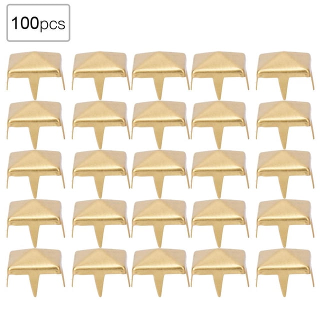 Filfeel 100 PCS Copper Rivets Square Studs Claw Rivets Fashion Accessories Nailhead Punk Decorative For Clothes Jackets Belts