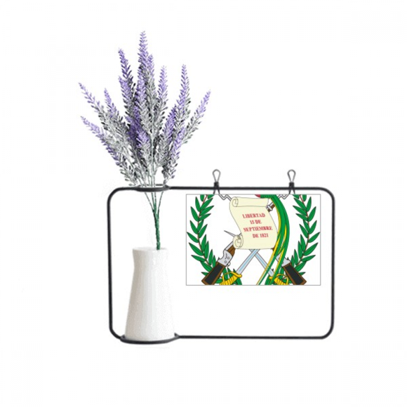 Guatemala National Emblem Country Artificial Lavender Flower Vase Bottle Card