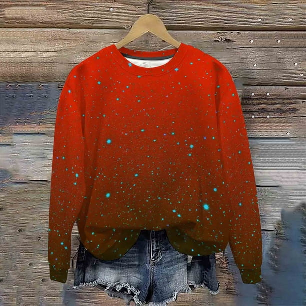Ailaofu Women's Crew Neck Sweatshirt Long Sleeve Tops Casual Loose Pullover Sweatshirts