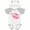 White & Heather w/ Ears, variant on Inktastic Pink Owl and Butterfly Girls Baby Bodysuit