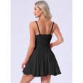 thumbnail image 4 of DARING DIVA Women's Nightgown Ruffle Spaghetti Strap Babydoll Chemise Dress M Black, 4 of 7