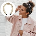 thumbnail image 5 of Unique Bargains 1 Pcs Women Knotted Headbands Fashion Bead Knot Headband Hair Accessories Beige, 5 of 7