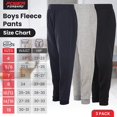 thumbnail image 2 of CHUANK Garçons Jeunes Joggeurs en Molleton Chaud Taille Élastique Pantalons de Survêtement 3 Pack, 2 of 9