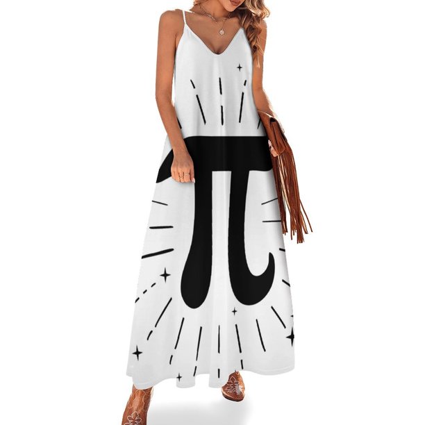 Día de Pi 2024 Celebre Pi Vestido sin mangas Vestidos de mujer Cóctel de vestidos Vestidos de verano para mujer 2024 Vestido largo para mujer